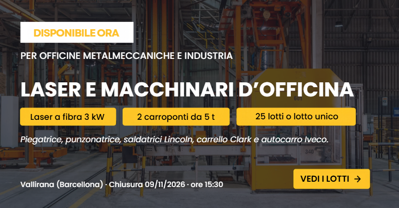 Macchinari industriali, veicoli e attrezzature da officina - Tribunale Commerciale N. 12 di Barcellona
